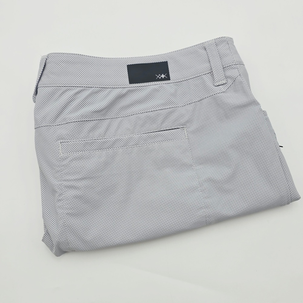 Rhone Shorts Mens 35 Light Gray Geometric AOP Momentum Stretch 6.5" Performance